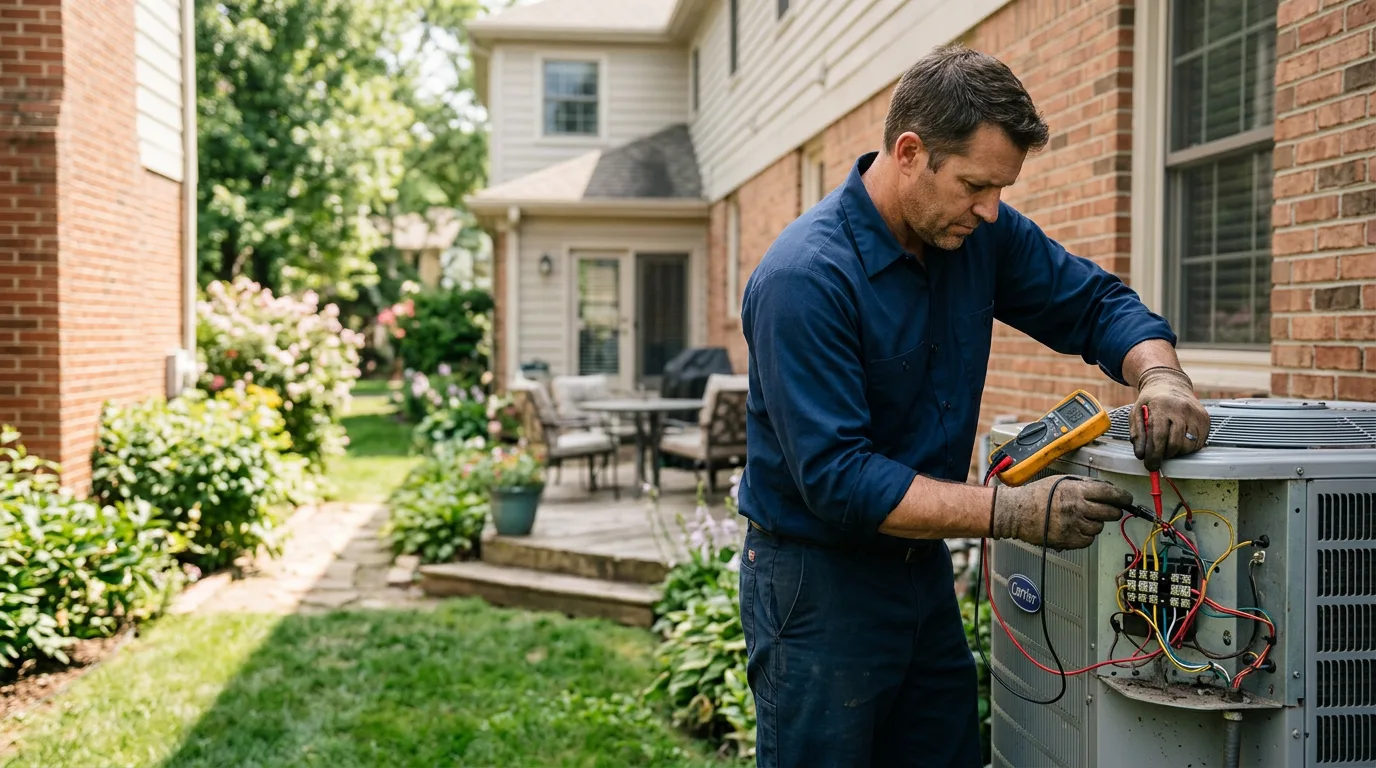 HVAC technician working near Sublette, IL